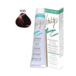 Tartós Hajszínező Krém - Vitality's Linea Capillare Dye Cream, árnyalat 5/45 Deep Red Chestnut, 100ml kép