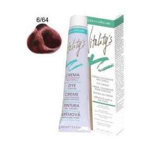 Tartós Hajszínező Krém - Vitality's Linea Capillare Dye Cream, árnyalat 6/64 Dark Blond Red Copper, 100ml kép