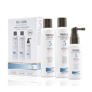 Könnyű hajhullás elleni termékkészlet szőkített vagy vegyileg kezelt, ritkuló hajhoz - Nioxin System 5, 150 ml+150 ml+50 ml kép
