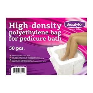 Egyszer használatos pedikűr tasak polietilénből - Beautyfor Polyethylene bags for Pedicure Bath, 50 db kép
