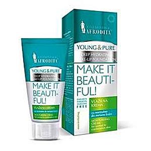 Hidratáló Krém Normál, Zsíros vagy Vegyes Bőrre - Cosmetica Afrodita Young & Pure Make it Beautiful! Deep Hydrating Cream, 50 ml kép