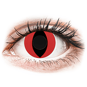 Gelflex CRAZY LENS - Cat Eye Red - dioptria nélkül napi lencsék (2 db lencse) kép
