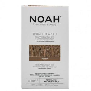 Ammóniamentes tartós hajfesték rizsproteinnel és lenolajjal - Noah, 7.0 árnyalata Szőke, 140 ml kép
