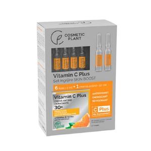 Bőrápoló Készlet Skin Boost 30+ Cosmetic Plant: Hidratáló Ránctalanító Krém 30+ Vitamin C Plus, 50 ml; Skin Boost Fiolák C-Vitamin Plus 6x2 ml kép