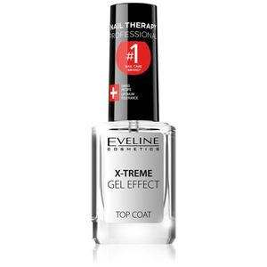 Eveline Cosmetics Nail Therapy X-treme Gel Effect fedő körömlakk a magas fényért 12 ml kép