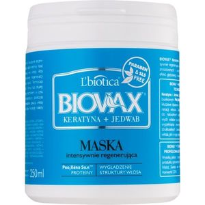 L’biotica Biovax Keratin & Silk regeneráló maszk vastag szálú haj 250 ml kép