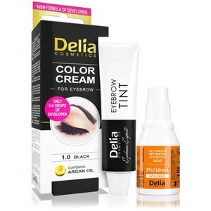 Delia Cosmetics Argan Oil szemöldökfesték árnyalat 1.0 Black 15 ml kép