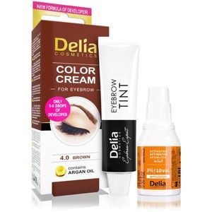 Delia Cosmetics Argan Oil szemöldökfesték árnyalat 4.0 Brown 15 ml kép