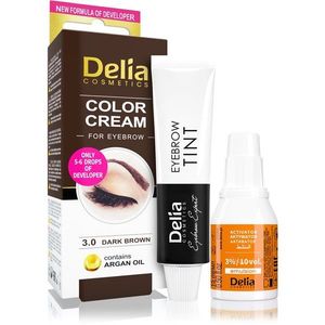 Delia Cosmetics Argan Oil szemöldökfesték árnyalat 3.0 Dark Brown 15 ml kép
