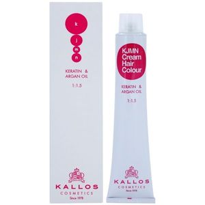 Kallos KJMN Cream Hair Colour Keratin & Argan Oil hajfesték keratinnal és argán olajjal árnyalat 6.4 Dark Copper Blond 100 ml kép