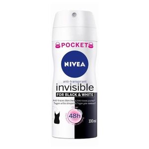 Nivea Invisible Black & White Clear izzadásgátló spray -ben hölgyeknek 100 ml kép