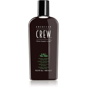 American Crew Hair & Body 3-IN-1 Tea Tree sampo, kondicionáló és tusfürdő 3 in 1 uraknak 450 ml kép