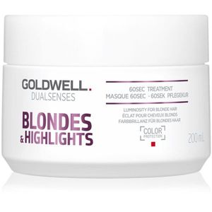 Goldwell Dualsenses Blondes & Highlights regeneráló maszk semlegesíti a sárgás tónusokat 200 ml kép