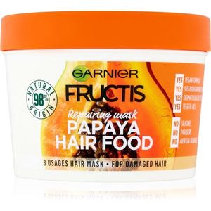 Garnier Fructis Papaya Hair Food hajpakolás töredezett, károsult hajra 390 ml kép