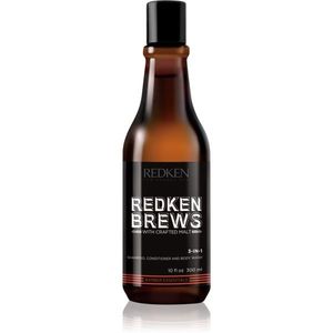 Redken Brews 3 az 1 sampon, kondicionáló és tusfürdő 300 ml kép
