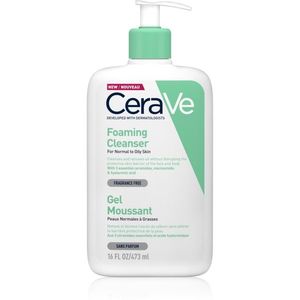 CeraVe Cleansers tisztító habzó gél normál és zsíros bőrre 473 ml kép