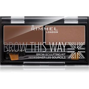 Rimmel Brow This Way paletta a szemöldök sminkeléséhez árnyalat 002 Medium Brown 1, 3 g kép