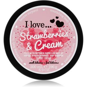 I love... Strawberries & Cream testvaj 200 ml kép