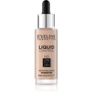 Eveline Cosmetics Liquid Control folyékony make-up pipettával árnyalat 030 Sand Beige 32 ml kép