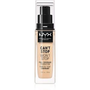 NYX Professional Makeup Can't Stop Won't Stop Full Coverage Foundation Magas fedésű alapozó árnyalat 06 Vanilla 30 ml kép