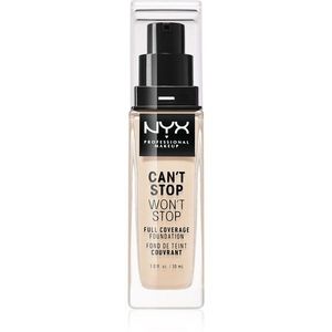 NYX Professional Makeup Can't Stop Won't Stop Full Coverage Foundation Magas fedésű alapozó árnyalat 1.3 Light Porcelain 30 ml kép