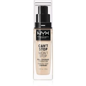 NYX Professional Makeup Can't Stop Won't Stop Full Coverage Foundation Magas fedésű alapozó árnyalat 1.5 Fair 30 ml kép