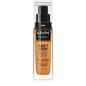 NYX Professional Makeup Can't Stop Won't Stop Full Coverage Foundation Magas fedésű alapozó árnyalat 15.3 Almond 30 ml kép