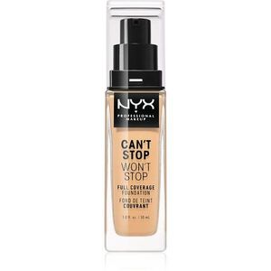 NYX Professional Makeup Can't Stop Won't Stop Full Coverage Foundation Magas fedésű alapozó árnyalat 7.5 Soft Beige 30 ml kép