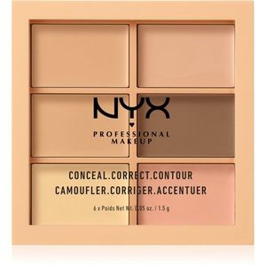 NYX Professional Makeup Conceal. Correct. Contour Korrektor és kontúrozó paletta árnyalat 01 Light 6 x 1.5 g kép