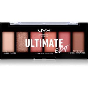 NYX Professional Makeup Ultimate Edit Petite Shadow szemhéjfesték paletta árnyalat 01 Warm Neutrals 6x1.2 g kép