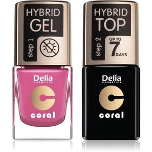 Delia Cosmetics Coral Nail Enamel Hybrid Gel szett odstín 05 hölgyeknek kép