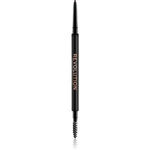 Makeup Revolution Precise Brow Pencil precíz szemöldökceruza kefével árnyalat Medium Brown 0.05 g kép