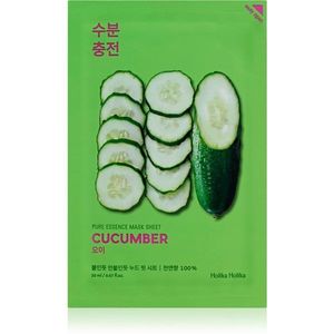 Holika Holika Pure Essence Cucumber arcmaszk nyugtató hatással Érzékeny, bőrpírra hajlamos bőrre 20 ml kép