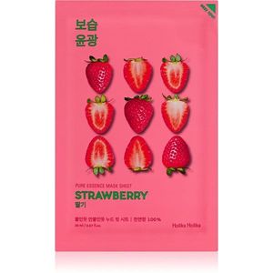 Holika Holika Pure Essence Strawberry fehérítő gézmaszk az egységes tónusú bőrért 23 ml kép