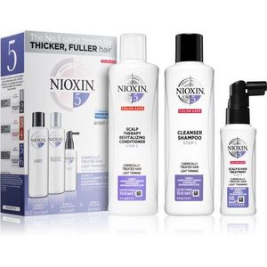 Nioxin System 5 Color Safe Chemically Treated Hair Light Thinning szett (vegyileg kezelt finom, normál vagy erős szálú haj enyhe ritkulása ellen) unis kép