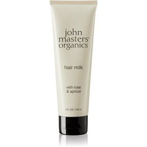 John Masters Organics Rose & Apricot Hair Milk öblítést nem igénylő tej a hajra a száraz hajvégekre 118 ml kép