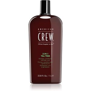 American Crew Hair & Body 3-IN-1 Tea Tree sampo, kondicionáló és tusfürdő 3 in 1 uraknak 1000 ml kép