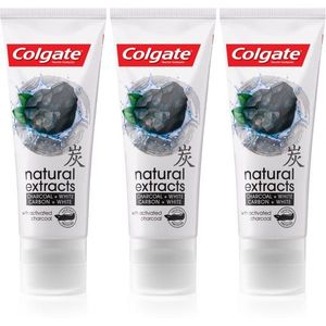 Colgate Natural Extracts Charcoal + White fogfehérítő fogkrém faszénnel 3 x 75 ml kép