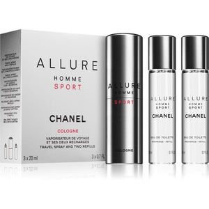Chanel Allure Homme Sport Cologne Eau de Cologne (1x utántölthető + 2x utántöltő) uraknak 2x20 ml kép