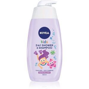 Nivea Kids Girl tusfürdő gél és sampon 2 in 1 gyermekeknek 500 ml kép