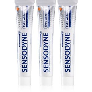 Sensodyne Extra Whitening fogfehérítő paszta fluoriddal érzékeny fogakra 3x75 ml kép