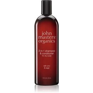 John Masters Organics Scalp 2 in 1 Shampoo with Zinc & Sage sampon és kondicionáló 2 in1 473 ml kép