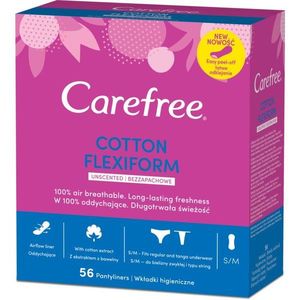Carefree Cotton Flexiform tisztasági betétek parfümmentes 56 db kép