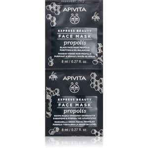 Apivita Express Beauty Propolis tisztító fekete maszk zsíros bőrre 2 x 8 ml kép