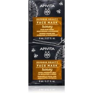 Apivita Express Beauty Honey hidratáló és tápláló maszk az arcra 2 x 8 ml kép