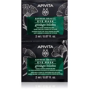 Apivita Express Beauty Ginkgo Biloba szem maszk a duzzanatokra és a sötét karikákra 2 x 2 ml kép