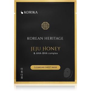KORIKA Korean Heritage szövet arcmaszk tisztító hatással Jeju honey & AHA - BHA complex sheet mask kép
