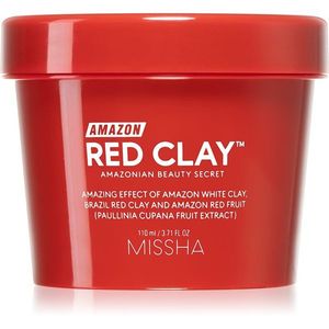 Missha Amazon Red Clay™ pórusösszehúzó tisztító arcmaszk a túlzott faggyú termelődés ellen agyaggal 110 ml kép