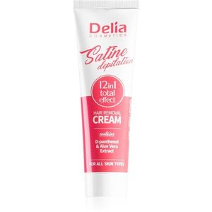 Delia Cosmetics Satine Depilation 12in1 Total Effect szőrtelenítő krém minden bőrtípusra 100 ml kép