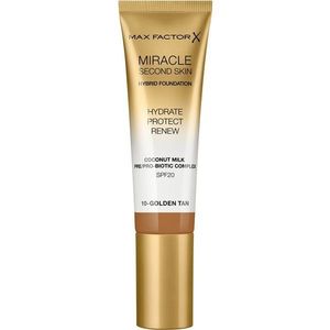 Max Factor Miracle Second Skin hidratáló alapozó krém SPF 20 árnyalat 10 Golden Tan 30 ml kép